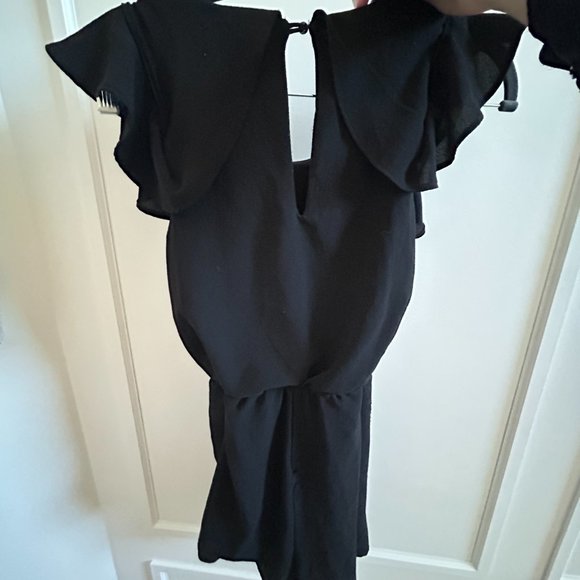 COPY - SIENNA SKY • Ruffle Black Romper Jumpsuit in size Small - Picture 2 of 2